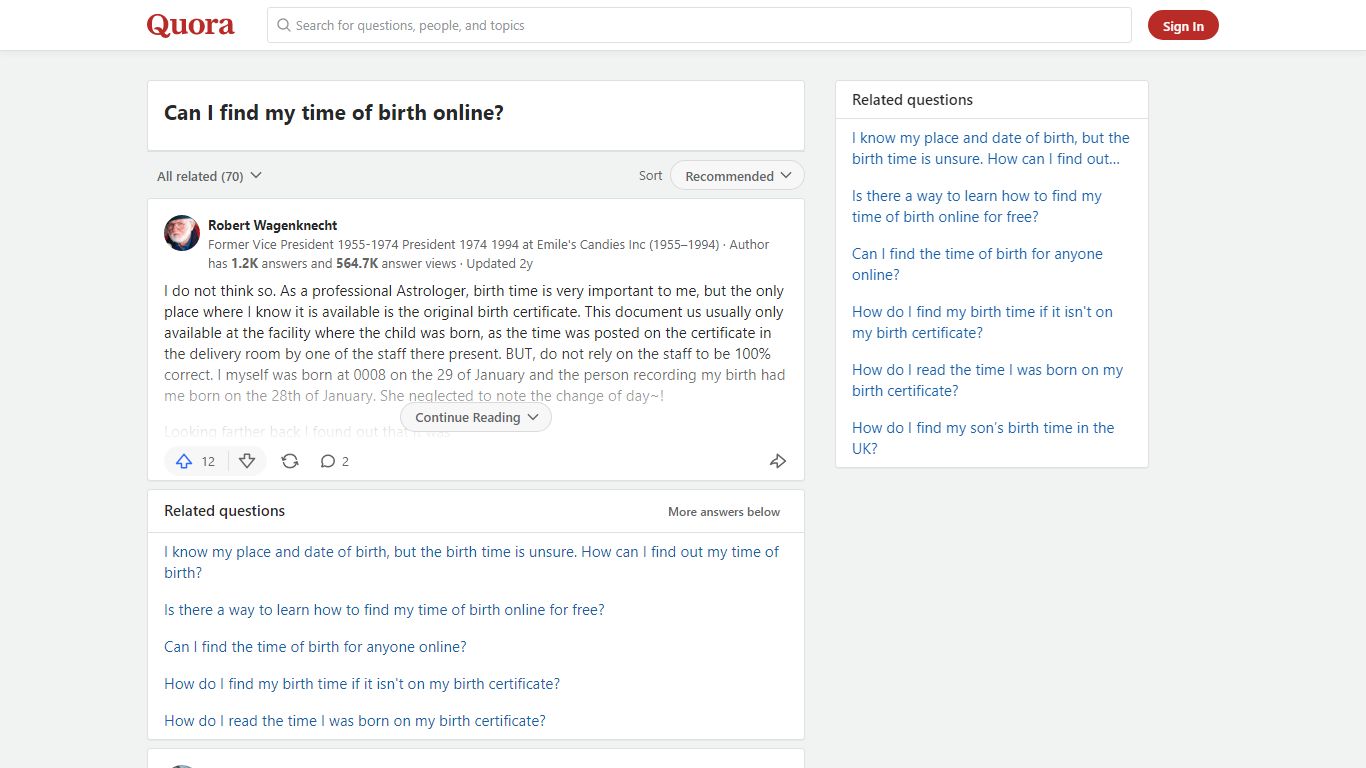 Can I find my time of birth online? - Quora